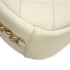 Chanel Chain Shoulder Bag Quilted CC Logo Leather — view 6