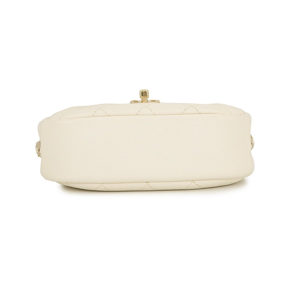 Chanel Chain Shoulder Bag Quilted CC Logo Leather — view 3