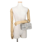 Chanel Chain Shoulder Bag CC Logo Quilted Single Flap Tweed — view 4