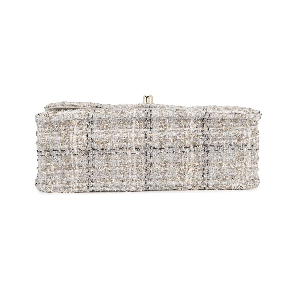 Chanel Chain Shoulder Bag CC Logo Quilted Single Flap Tweed — view 3