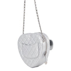 Chanel Chain Shoulder Bag Quilted CC Logo Heart — view 2