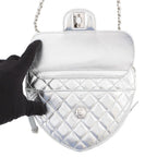 Chanel Chain Shoulder Bag Quilted CC Logo Heart — view 5