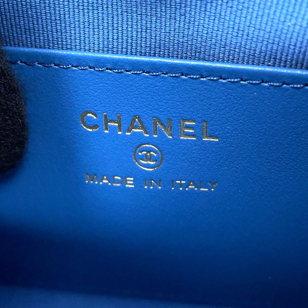 Chanel Chain Shoulder Bag Quilted CC Logo Denim 2-Way — view 8