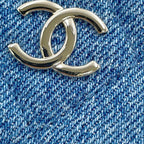 Chanel Chain Shoulder Bag Quilted CC Logo Denim 2-Way — view 7