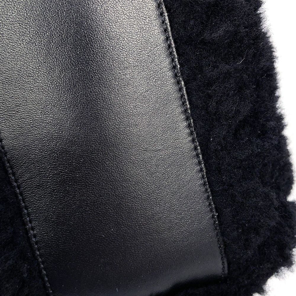 Chanel Handbag Quilted CC Logo Mini Boston Shearling 2-Way Black — view 7