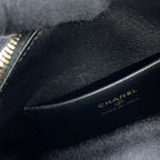 Chanel Handbag Quilted CC Logo Mini Boston Shearling 2-Way Black — view 8