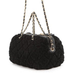 Chanel Handbag Quilted CC Logo Mini Boston Shearling 2-Way Black — view 2
