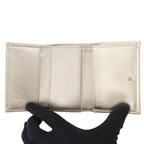 Chanel Trifold Wallet Quilted CC Logo Small Flap Metallic Caviar Leather — view 4