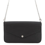 Louis Vuitton Chain Wallet Epi Pochette Felicity Black Shoulder