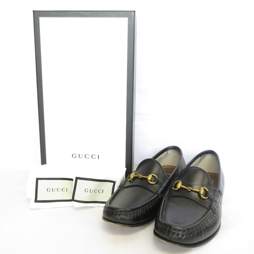 Gucci Leather Bit Loafers 36.5 Black — view 8