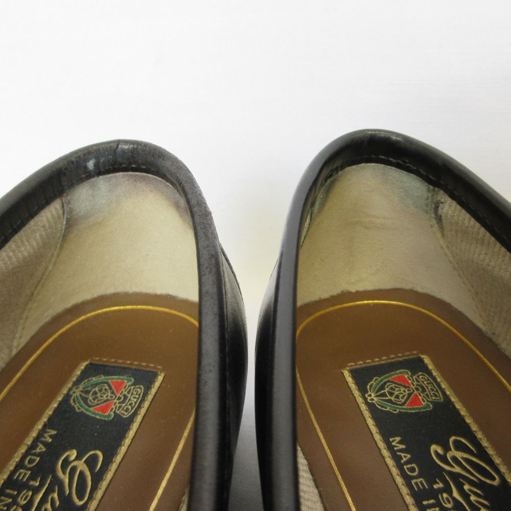 Gucci Leather Bit Loafers 36.5 Black — view 9