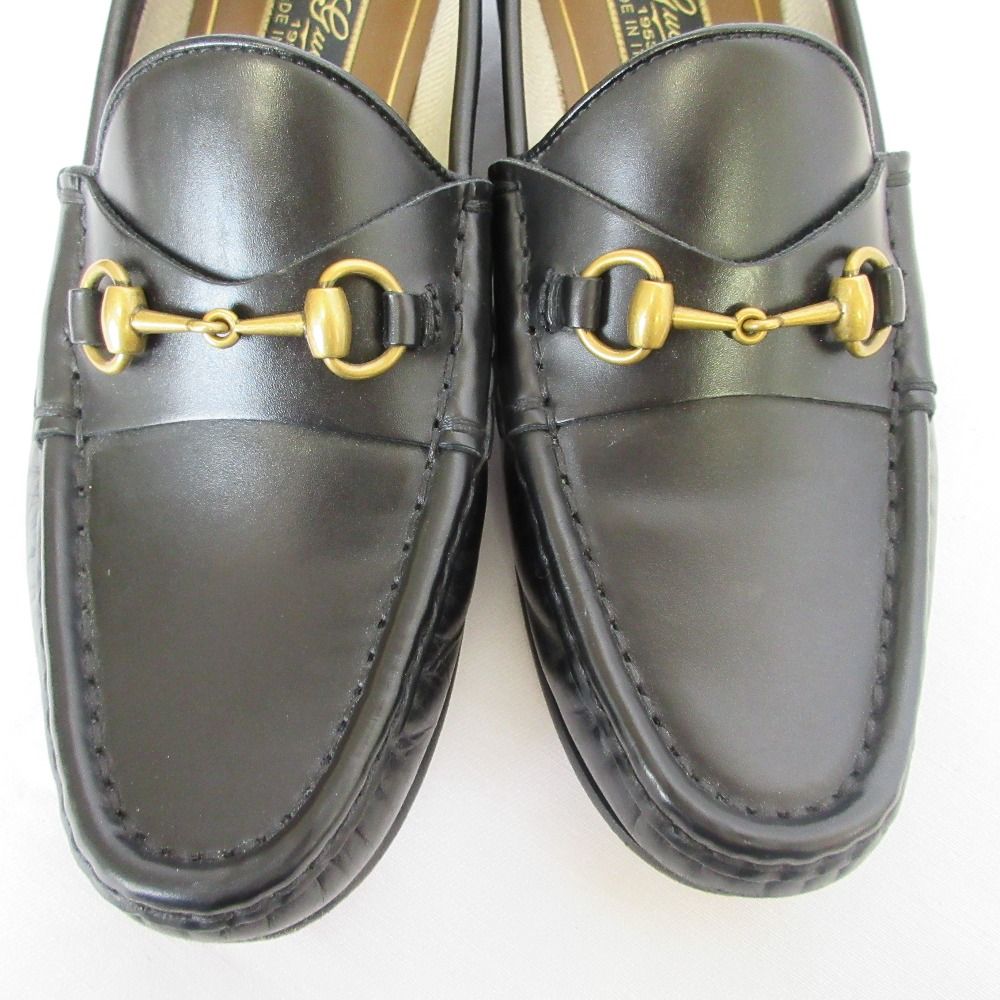 Gucci Leather Bit Loafers 36.5 Black — view 4
