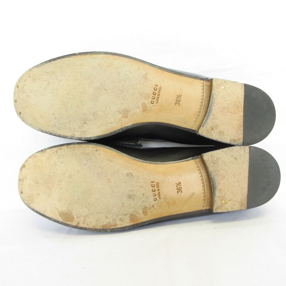Gucci Leather Bit Loafers 36.5 Black — view 5
