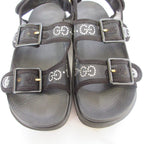 Gucci GG Crystal Mesh Sandals 37 Black — view 4