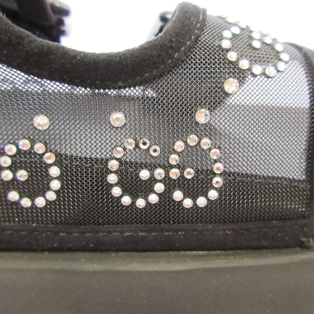 Gucci GG Crystal Mesh Sandals 37 Black — view 7