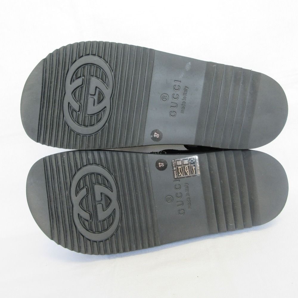 Gucci GG Crystal Mesh Sandals 37 Black — view 5