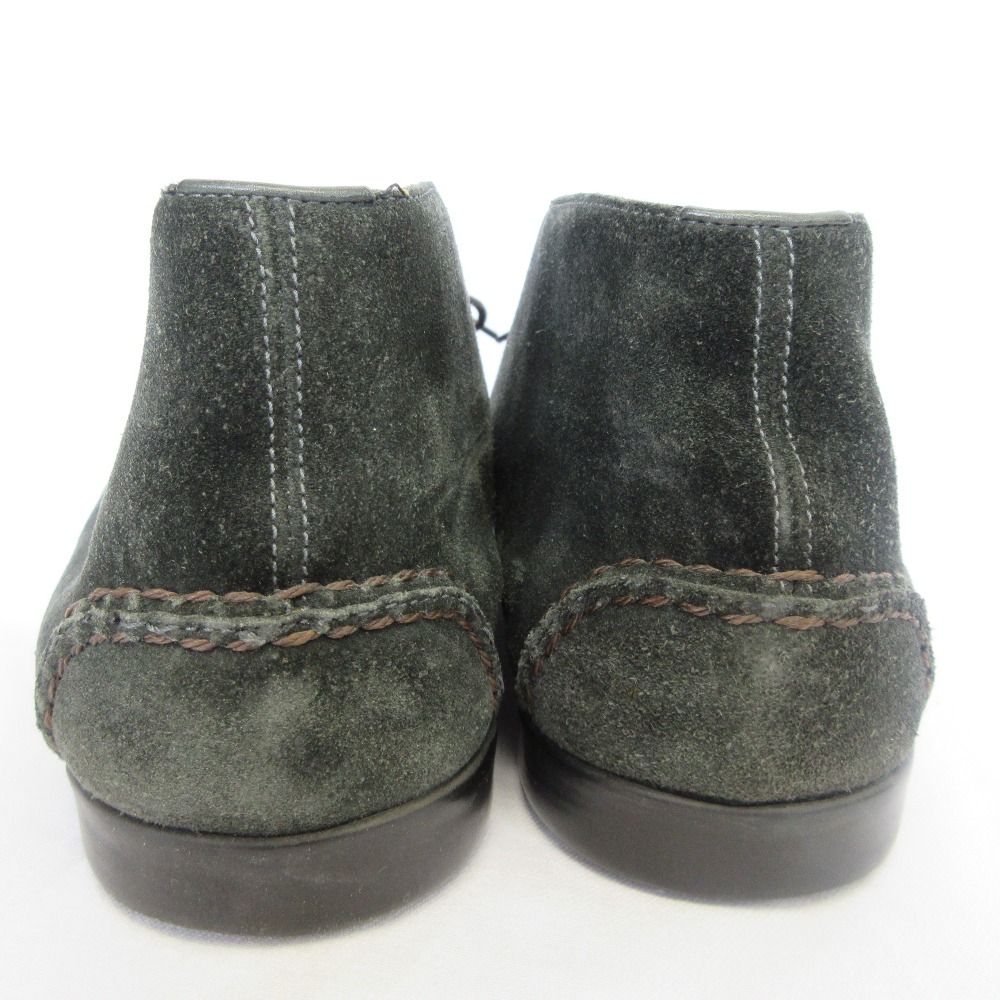 Hermes Suede Leather Chukka Boots 42.5 Green — view 3