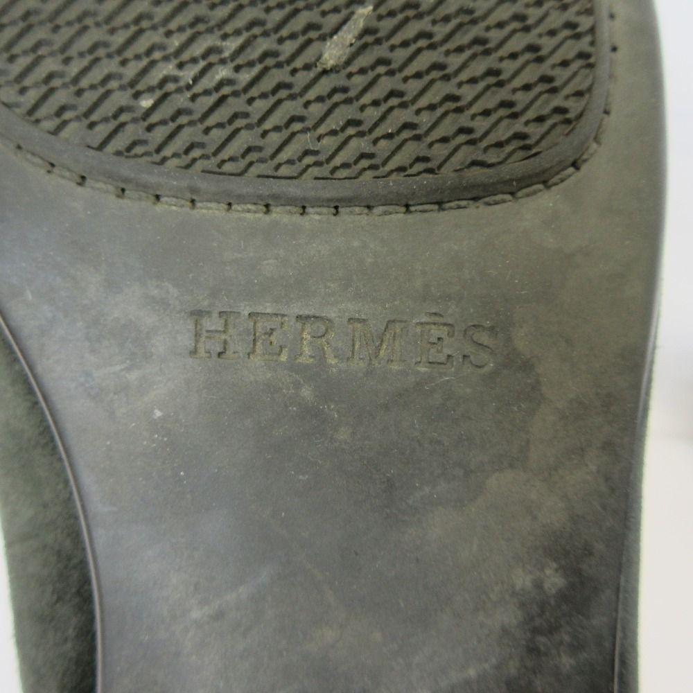 Hermes Suede Leather Chukka Boots 42.5 Green — view 7
