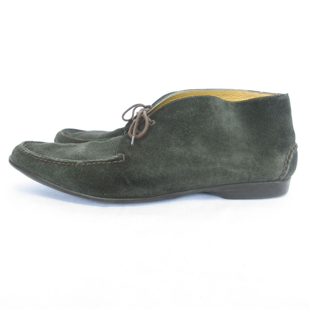 Hermes Suede Leather Chukka Boots 42.5 Green — view 2