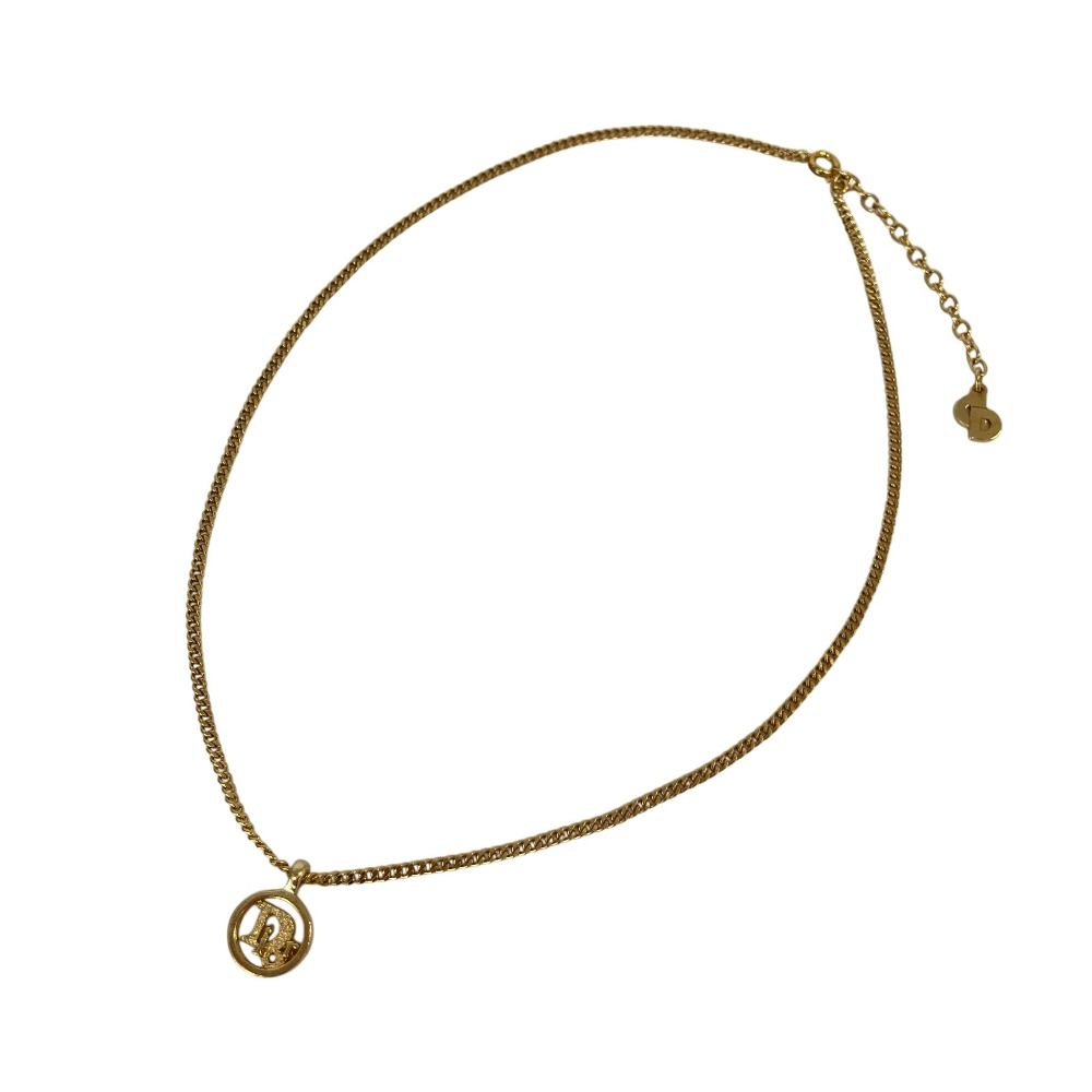 Dior Vintage Logo Pendant Gold Plated — view 3