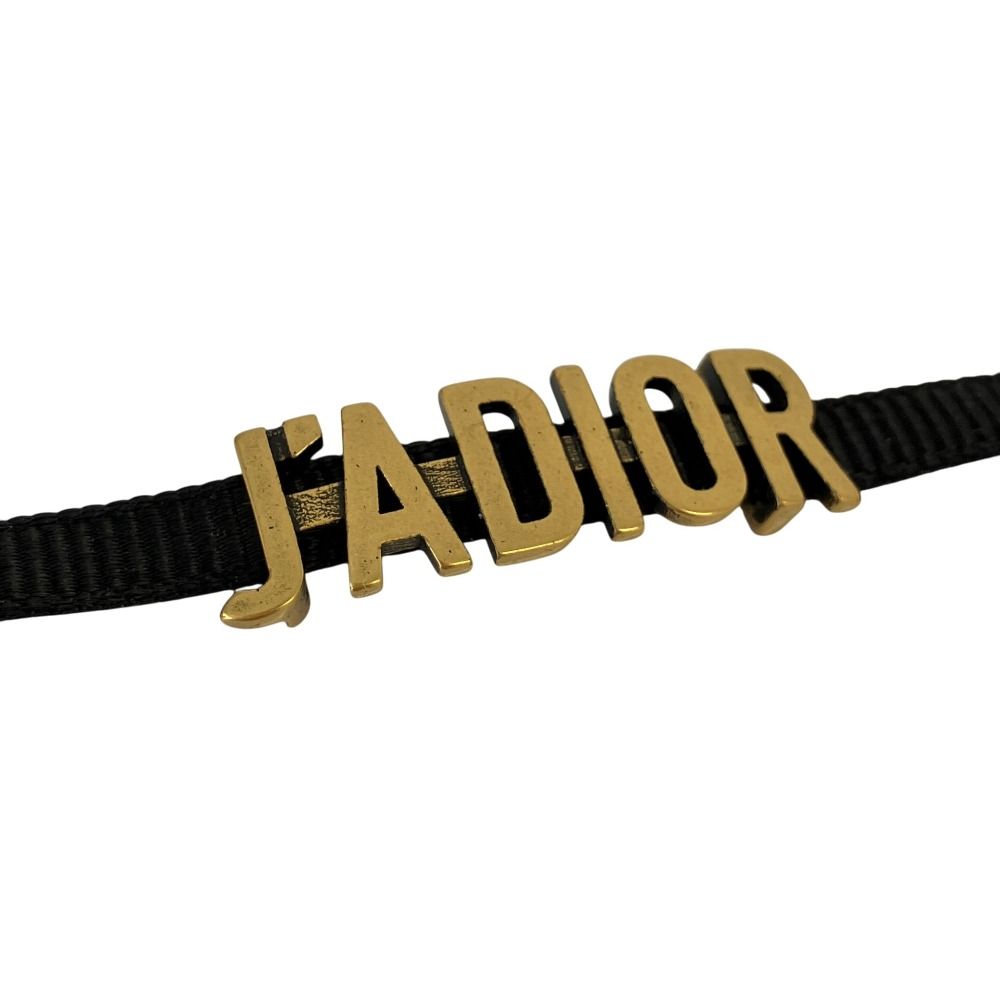 Dior J'a J'adior Logo Choker Necklace Gold — view 4