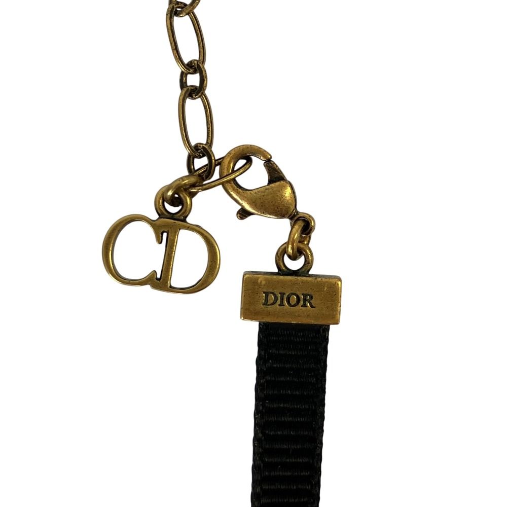 Dior J'a J'adior Logo Choker Necklace Gold — view 3