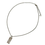 Dior Vintage Trotter Rhinestone Necklace Silver — view 3