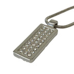 Dior Vintage Trotter Rhinestone Necklace Silver — view 6