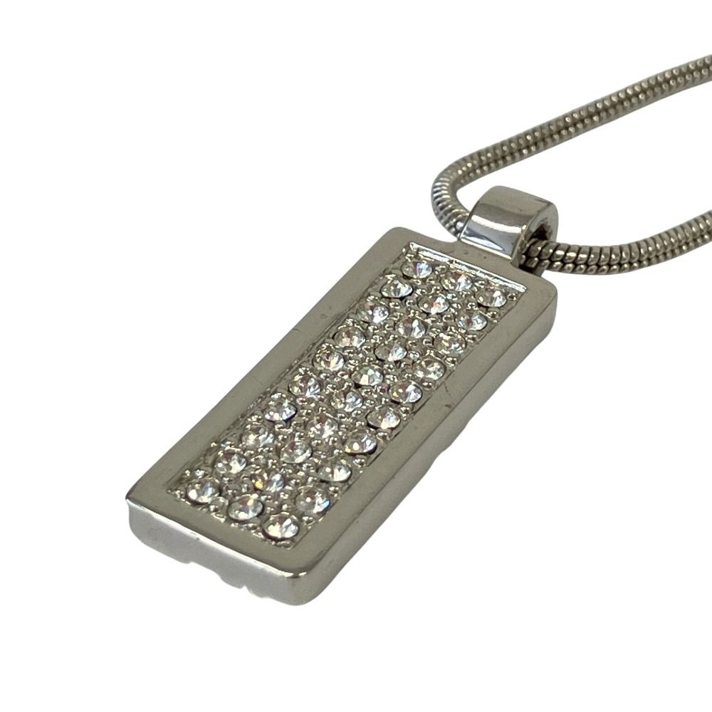Dior Vintage Trotter Rhinestone Necklace Silver — view 6