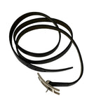 Hermes Hapi 3 Triple Strand Leather Bracelet Black Silver — view 3