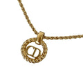 Dior Vintage Logo Chain Pendant Gold Plated