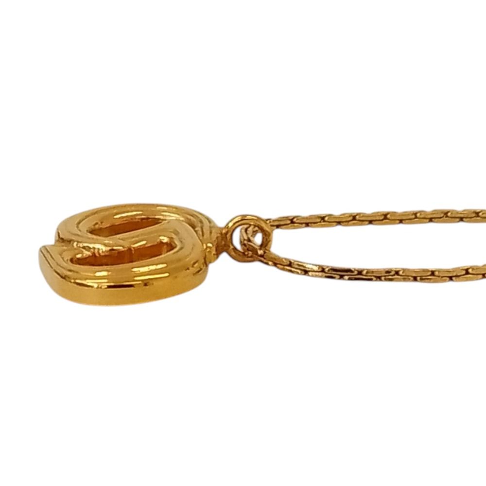 Dior Vintage CD Logo Necklace Earrings Set Gold Plated — view 4