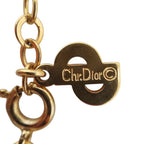 Dior Vintage CD Logo Necklace Earrings Set Gold Plated — view 7