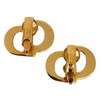 Dior Vintage CD Logo Necklace Earrings Set Gold Plated — view 9