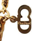 Dior Vintage Logo Snake Chain Necklace Gold Plated — view 8