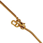 Dior Vintage Logo Snake Chain Necklace Gold Plated — view 6