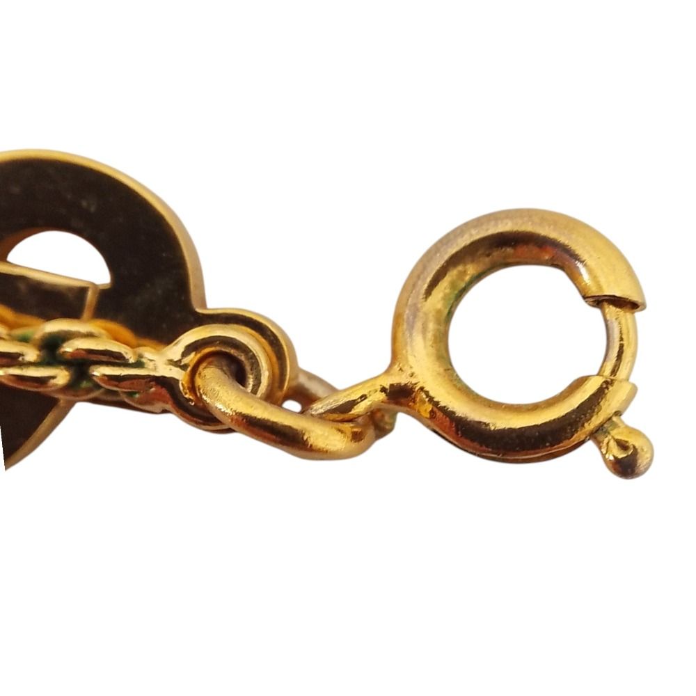 Dior Vintage Rhinestone Chain Necklace Gold Plated — view 9