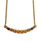Dior Vintage Rhinestone Chain Necklace Gold Plated — view 2