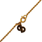 Dior Vintage Rhinestone Chain Necklace Gold Plated — view 6