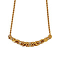 Dior Vintage Rhinestone Chain Necklace Gold Plated