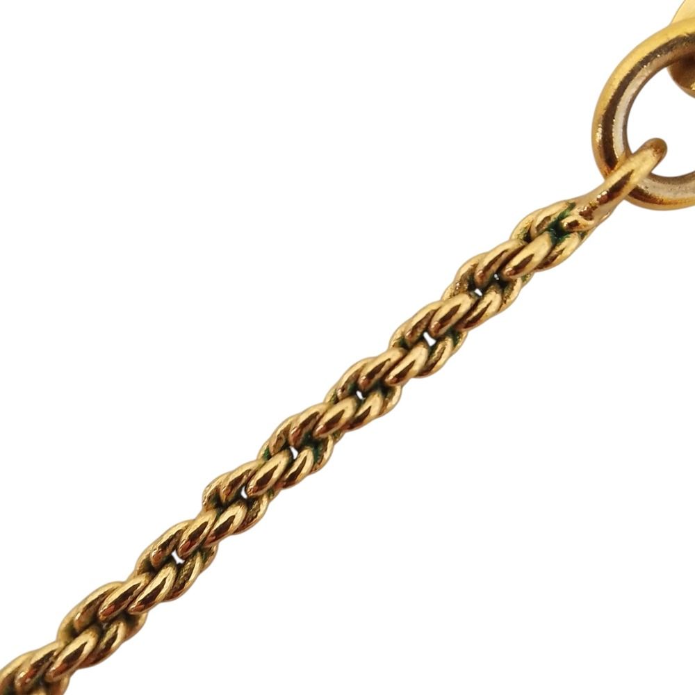 Dior Vintage Rhinestone Chain Necklace Gold Plated — view 8