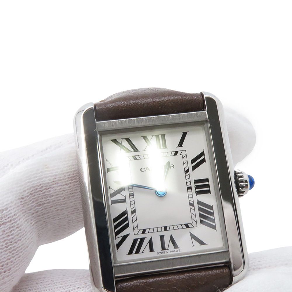 Cartier Tank Solo SM Watch Silver Dial Quartz — view 4