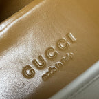 Gucci Star Bi Embroidery Jordan Horsebit Loafers 36 White — view 7