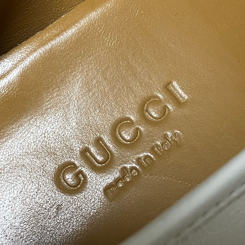 Gucci Star Bi Embroidery Jordan Horsebit Loafers 36 White — view 7