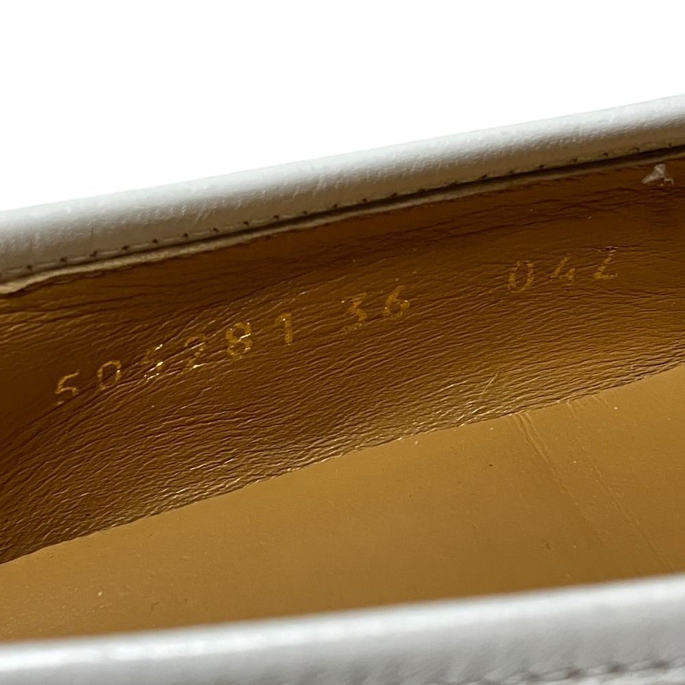 Gucci Star Bi Embroidery Jordan Horsebit Loafers 36 White — view 9