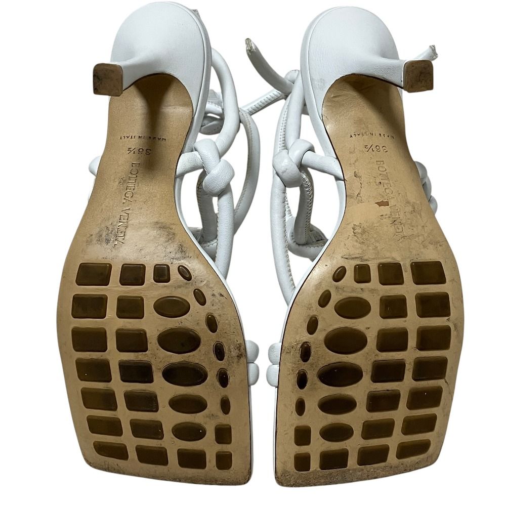 Bottega Veneta Leather Strap Sandals 36.5 White — view 4
