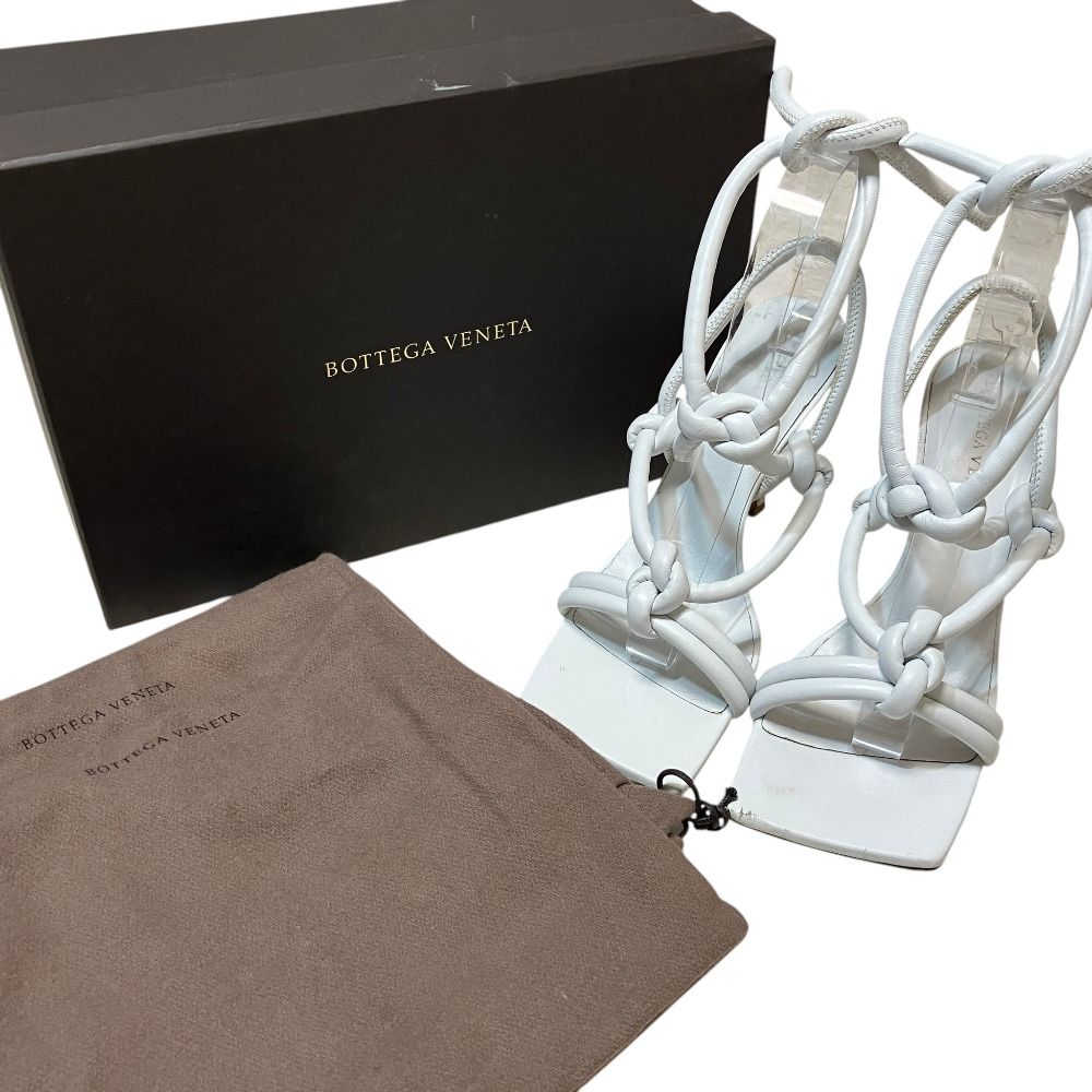 Bottega Veneta Leather Strap Sandals 36.5 White — view 7