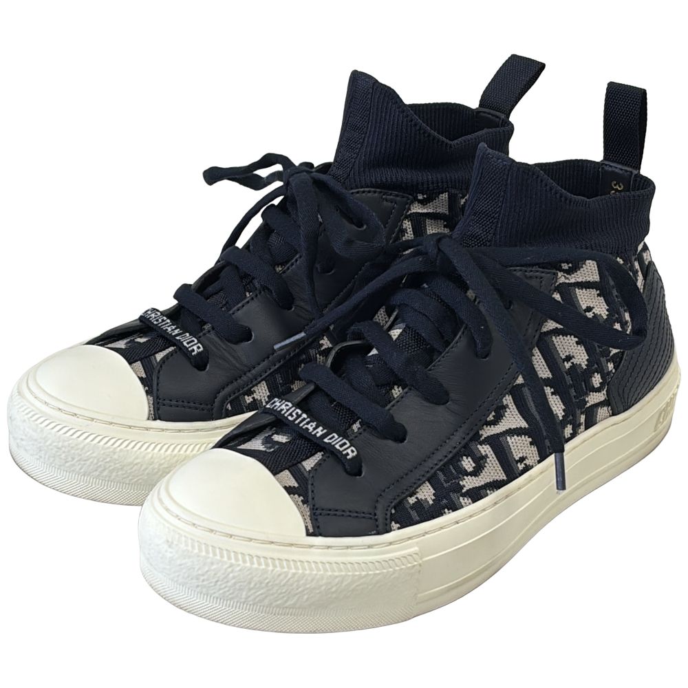 Dior Walk'n' Oblique Sneakers 35.5 Navy White