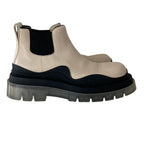Bottega Veneta Tire Leather Side Gore Chelsea Boots 41 Ivory — view 4