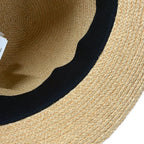 Hermes Hat 59 Beige Navy Light Blue Silk — view 9